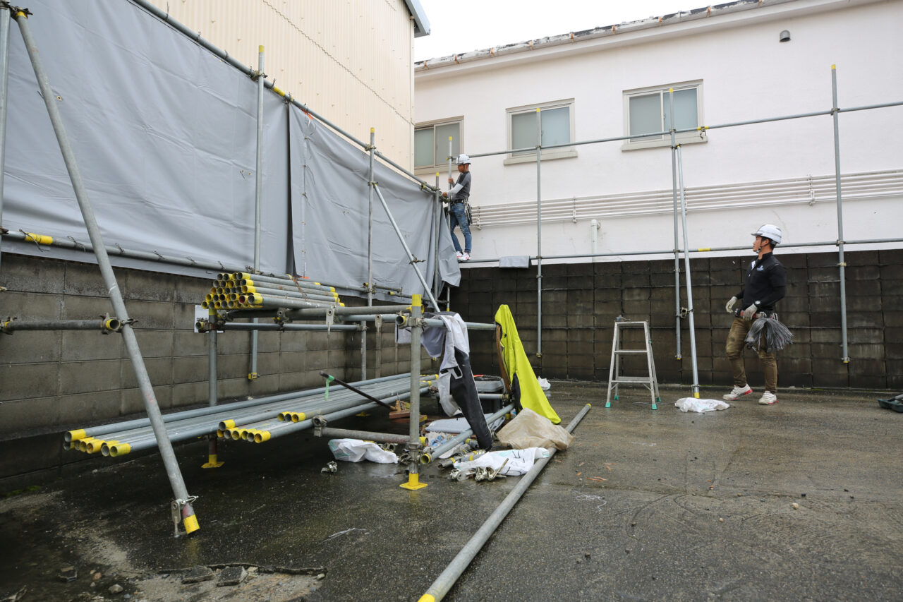 京都市南区 足場工事